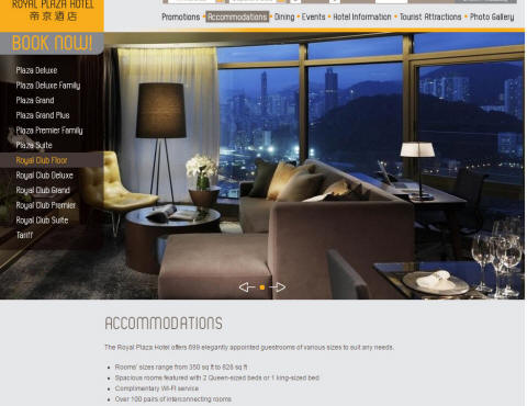 Royal Plaza Hotel Website